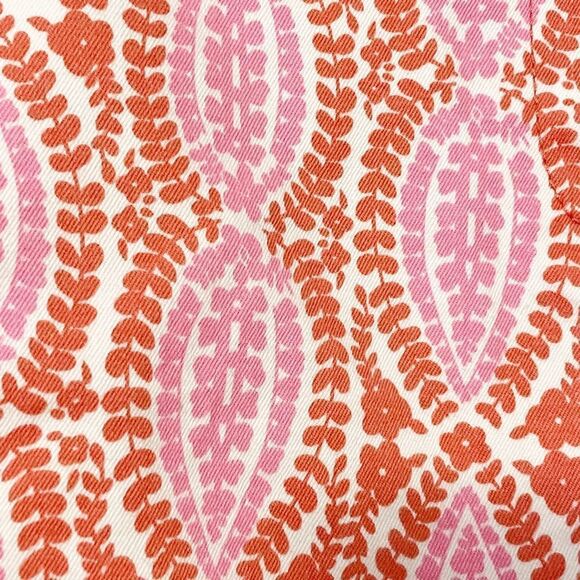 🟢J. Crew Factory Paisley Stretch Shorts White Pink Orange 0 - Picture 6 of 6